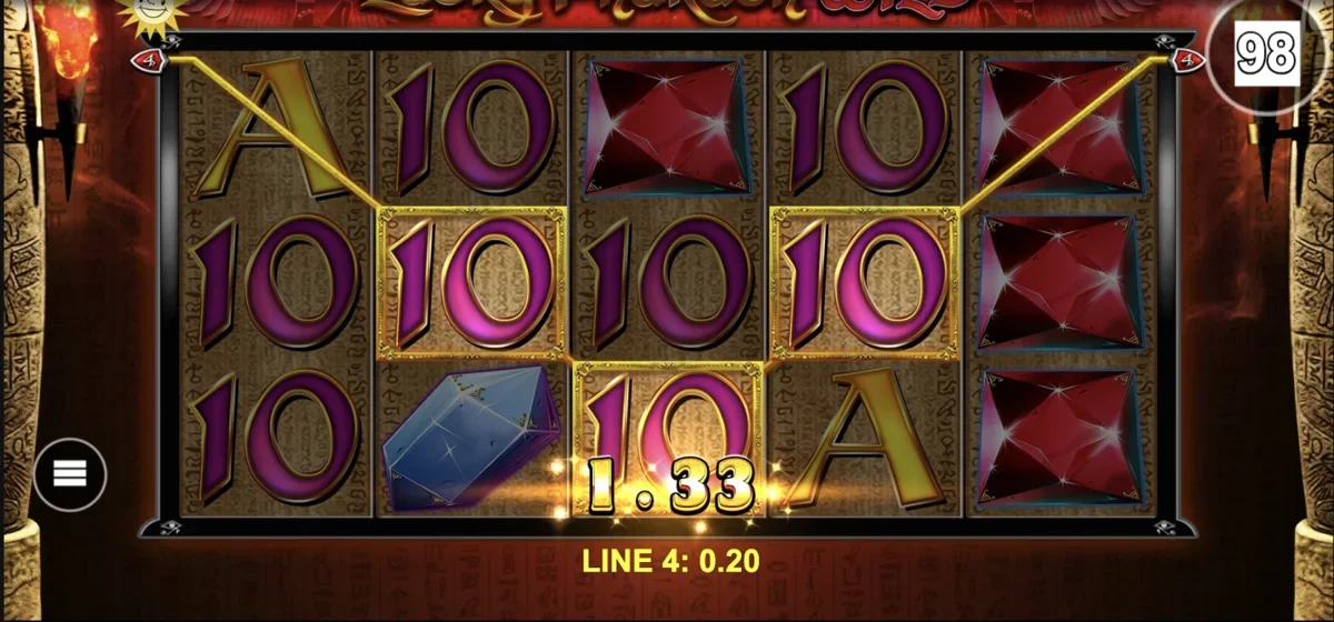 Lucky Pharaohs casino slot in Egyptian style
